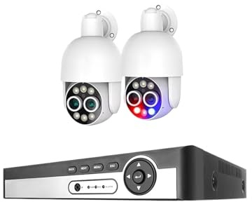 4K 8CH 8MP PTZ POE Kamera Sicherheit System 8X Zoom Dual Objektiv Menschlichen Erkennen Rekord CCTV Überwachung Protecti Bewegungserkennung(None,8CH NVR 2pcs Cameras)