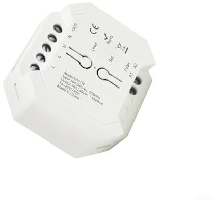 Interruptor de pared para motor LED regulable, regulador AC Triac 110-240 V, 154 W a 110 V, con regulador de intensidad de botón, modelo A/B/C, blanco (2,4 G RF)