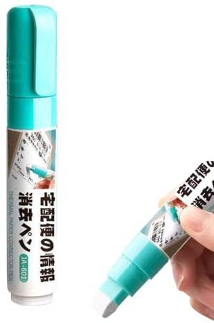 Quniwokid Stylo effaceur d'encre thermique portable de 8 mm - Pour bureau, école, maison, expédition, colis, adresse, identité, voyage