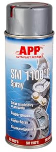 APP SM 1100 Kupferspray | Kupferpaste Spray mit hohem Kupfergehalt | Hitzebeständig Schmieröl: von -40°C bis +1100°C | Wasserdicht und korrosionsbeständig | 400 ml