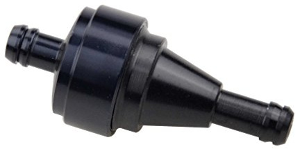 GOOFIT Aluminium Universal Kraftstofffilter Ersatz für Roller schwarz Ersatz für Motorrad MTB