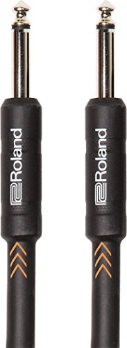ROLAND Black Series Instrument Cable, RIC-B20 | Straight/Straight 1/4 Jack, Lenght: 20Ft / 6M