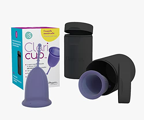 CLARIPHARM Coupe Menstruelle Claricup – Silicone Médical Antimicrobien – Fournie avec sa boîte de transport et de désinfection
