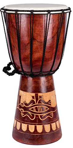 40cm Djembe Trommel Bongo Gecko Holz Holzdjembe Buschtrommel
