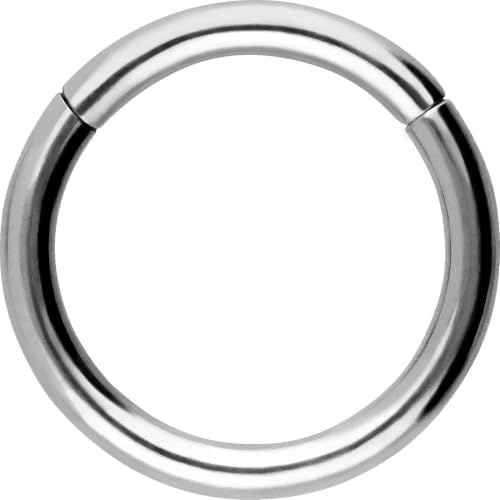 PIERCINGLINE Segmentring Clicker aus Chirurgenstahl - Piercing Ring in Gold, Silber, Rose, Schwarz oder Blau - für Nase, Septum, Ohr, Helix oder Tragus