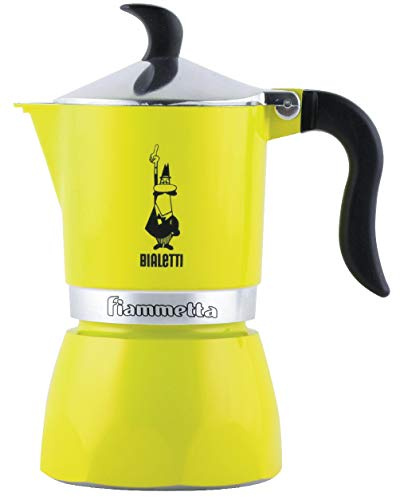 Bialetti 0004791 Espressokocher Fiammetta für 1 Tasse in limetten-grün, Aluminium, 30 x 20 x 15 cm