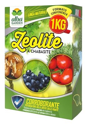 Albagarden - Zeolite per Agricoltura MAXI x 1 KG - Polvere di roccia, Potenziatore delle difese naturali Effetto Insetticida e Fungicida - Zeolite per Piante