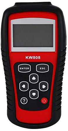Car Auto OBD2 Fault Code Reader Error Tester Auto Diagnostic Scan Tool Automotive Scanners KW808 EOBD OBDII OBD2 Car Malfunction Repairing Diagnose Device with Backlit LCD Screen
