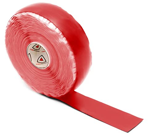 Core Prodigy Fusion Griptape, Silikon-Gummi-Umwicklung für Klimmzugstangen, Langhanteln, Hanteln, Sport- und Fitnessgeräte, Gewichte und Werkzeuggriffe (11 m, Rot) | Silikonkautschuk für Klimmzugstangen, Langhanteln, Kurzhanteln, Sport- und Fitnessgeräte, Werkzeuge