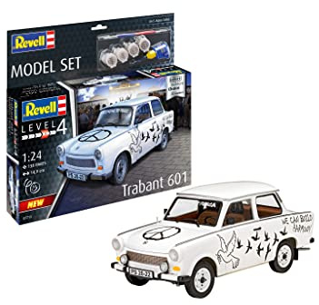 Revell Modellbausatz Trabant 601S Builder's Choice Aqua I Maßstab 1:24 I Detailreiche Nachbildung I Unlackiertes Modell I Für Fortgeschrittene I Originalgetreu