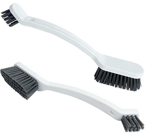 Roellgs Paquete de 2 cepillos para zapatos, cepillo de limpieza de suelo, cepillo de limpieza de grietas, baño, ducha, fregadero, cepillo de limpieza de suelos, cepillo de limpieza de grietas, cepillo