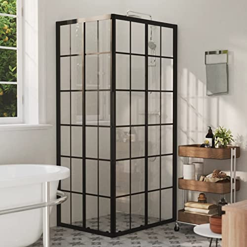 Tidyard Cabina doccia ad angolo con doppia porta scorrevole, ESG, 90 x 70 x 180 cm