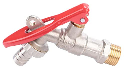 Tbest Wasserhahn Abschließbar, 1/2 Zoll Messing, Oder Gold, Outdoor, Wandmontage, Traditionell