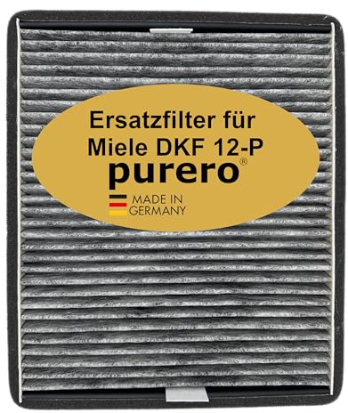 purero Activated Carbon Filter for Miele DKF 12-P, 6228731, Optimal Odour Separation - Made in Germany