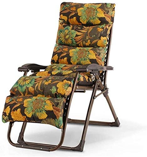 Sun Lounger Garden Chairs Foldable Deck Chair Comfortable Zero Gravity Chaise Lounges, Patio Lounger Chair Outdoor Folding Adjustable Recliner, Beach Camping Portable Chair with Cushions (Co