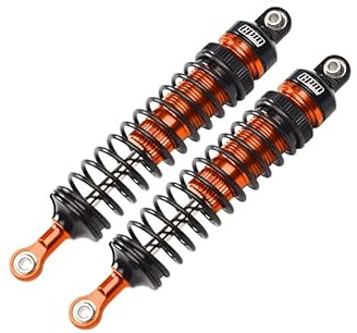 GPM Upgrades Aluminum 6061-T6 Front Adjustable Spring Dampers for 1/10 4Wd Hammer Rey U4 Rock Racer（LOS03030） RC Car (Orange)