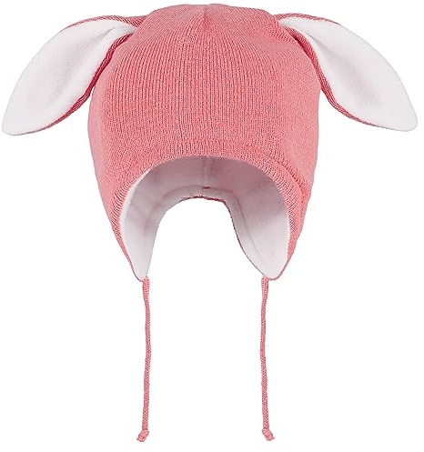 LACOFIA Baby Wintermütze Kleinkind Jungen Mädchen Earflap Beanie Kinder Warme Fleece Gefüttert Hut Strickmützen Trappermütze mit 2 Öhrchen