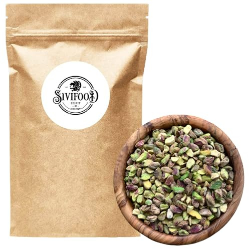 SIVIFOOD pistaches coupées en deux 250g - pistaches naturelles coupées en deux dans des pistaches croquantes végétaliennes de première qualité