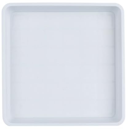 TopHomer - Vaso con sottovaso bianco quadrato, fioriera per piante grasse, vassoio per piante succulente, con vaschetta di gocciolamento per terrazzo, giardino, veranda, serra (18mm/4.3cm)