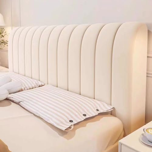 Gesteppt Bett Kopfteil Hussen/Bezug Zu Hause Quilten Bettkopfteil Hussen Stretch Staubdichte Schutzhülle for Schlafzimmer Kopfteil Betthusse for Das Kopfteil-Weiß-180cm(70.87inch) (Color : White, SI