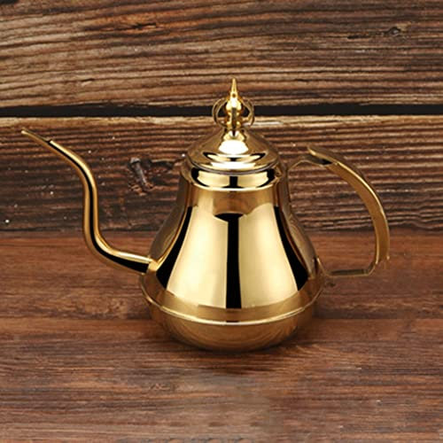 Stainless Steel Coffee Drip Pot Gooseneck Kettle Teapot Tea Maker with Filter Induction Cooker Tea Kettle Kitchen Tools (D one Size)