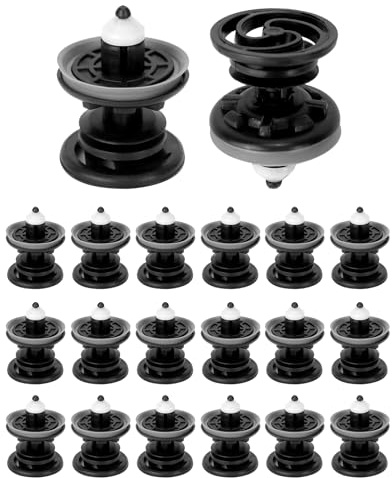 QWORK® 20 Pezzi Clip di Fissaggio per Pannello Porta Auto, Clip di Fissaggio per Auto con Guarnizione in Gomma, Compatibile con T5, Golf 5 6 7, A4 A5 A6
