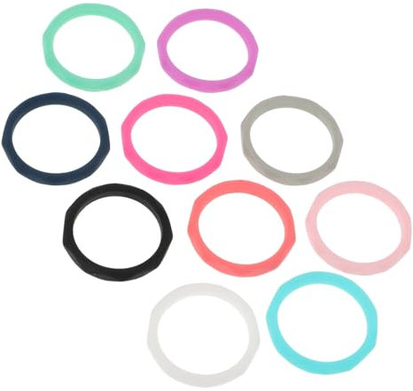 KOMBIUDA 10St Ringschmuck alt Ringe Fingerspitzenringe Hippie-Ring verstellbarer Fingerring Daumenring Schmuckring Paarringe Herrenringe kreative Silikonringe Übungsmaterial Kieselgel