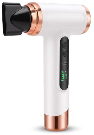 Secador de pelo inalámbrico, secador de pelo de viaje de 200 W, secador de pelo, batería de 15000 mAh recargable por USB, cuidado del cabello a temperatura constante para estudiantes dormitorio
