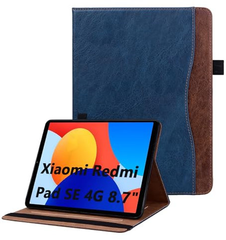 Cicili Cover per Xiaomi Redmi Pad SE 4G 8.7 pollici 2024 con tasca e supporto Custodia protettiva per tablet in pelle PU per Xiaomi Redmi Pad SE 4G 2024,Blu