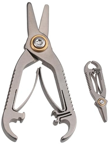 TIKIDESIGN Titanium Nasenhaarschere Mini Nasentrimmer für Männer 1,89'' Runde Spitze Nasentrimmer Mini Schere Für den Täglichen Gebrauch