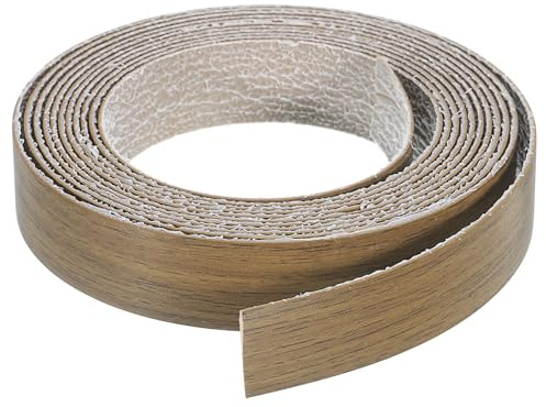 QUARKZMAN Kantenumleimer Eiche PVC Kantenband Selbstklebend, 20mm x 3 Meter Vorgeleimtes Holzfunierkantenband zum Aufbügeln für Reparatur Schränken Restaurierung Möbeln, Walnussbraun