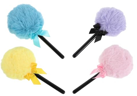 Healeved 4pezzi Spazzola Per Cipria in Polvere Libera Piumini Morbidi Per Fondotinta Spazzola Cosmetica Soffice Per Trucco Del Viso Applicatore Per Cipria