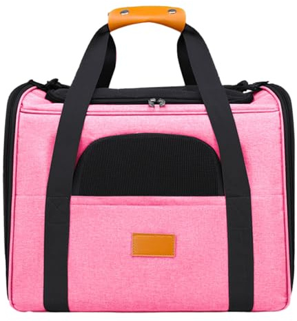 Reisetasche Flugzeug Transportbox für Katze Kleine Hund Kleintiere Transporttasche Faltbare Hundetransportbox Katzentransportbox Hundetragetasche Hundebox Auto Atmungsaktive Hundetasche (C)