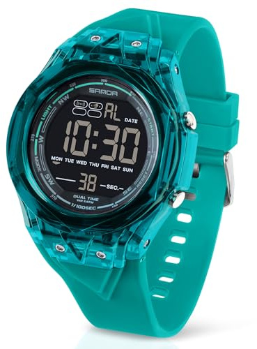 TICKEEN Orologio da Uomo Orologio Digitale Sportivo Orologi Militari Impermeabili con Allarme/Conto Alla Rovescia/Cronometro/Luce/Segnale Orario/Orologio da Polso Militare Multifunzionale (Verde)