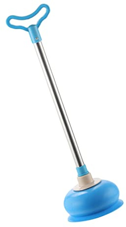 HIAKDOFT Sturalavandini Ventosa Blu per WC con Asta Smontabile Strumento Leggero e Facile da per Sbloccare Scarichi di Bagno Casa e Ufficio