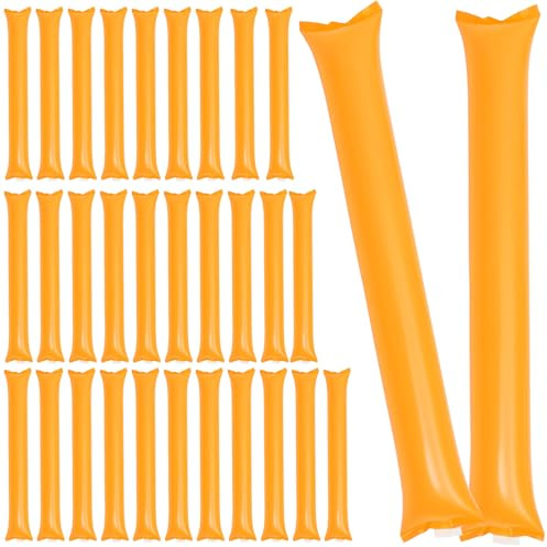 KICHOUSE 40 Piezas Pack Palos Inflables de Plástico para Animación Deportiva Reutilizables y Ruidosos Eventos al Aire y Festivales Deportivos para Animar Equipos y Generar