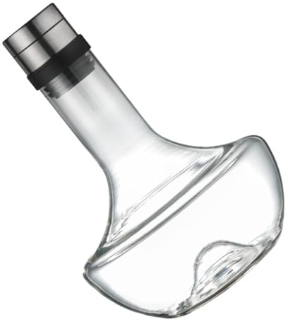 SMASOLO Decanter in Vetro Soffiato 1000 Ml per Vino Brandy e Whisky Aeratore Veloce Portatile Versatore per Degustazioni e Intrattenimento a Casa