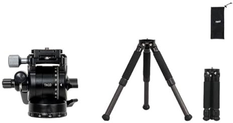 Trípode de viaje con modo de montaje ecuatorial TC20 TH10 TC20R, cabezal inclinable y liberación rápida para cámaras réflex digitales, trípode para smartphone y DSLR