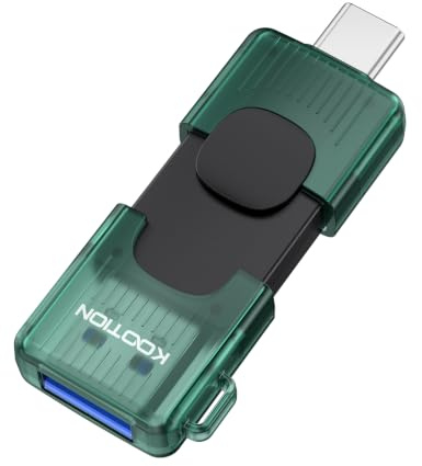 KOOTION Clé USB 64 Go Jusqu'à 110 Mo/s Cle USB 3.2 Gen 1 OTG 2 en 1 USB-C/A | Clef USB C 64 GB Double Memory Stick, Type-C Flash Drive für USB-C Smartphones, TV/PC/MacBook/Tablettes/Ordinateurs Portables