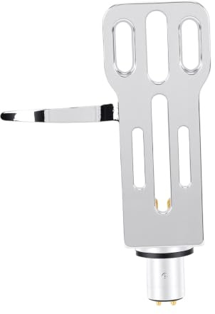 Fabater Cabezal de Tocadiscos de Metal, Cabezal de Cartucho de Tocadiscos Compatible para Modelos SL 1200, Ideal para Amantes de la Música y DJ (SILVER)