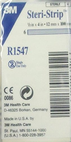 3M Steri-Strip, R1547, Elastic Skin Closures ,- 1/2 x 4 - 5 pack of 6 strip envelope (30 strips)