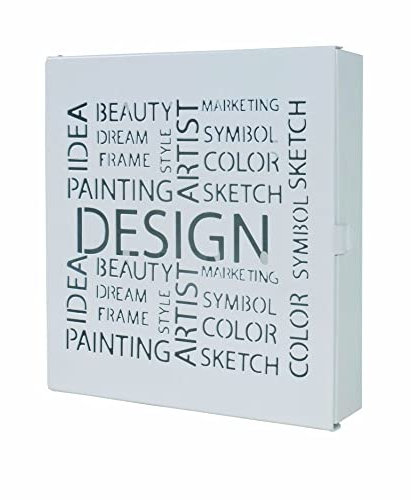 HAKU Möbel Cassetta portachiavi bianco, metallo - Dim. L 22 cm x A 24 cm x P 5 cm, Stile Moderno