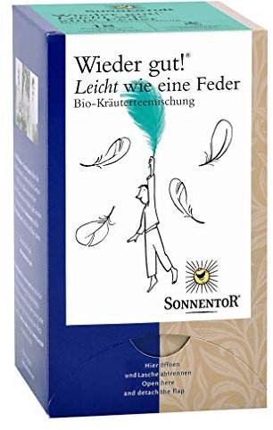Sonnentor - Wieder gut! - Leicht wie eine Feder - Bio-Kräuterteemischung im Aufgussbeutel - 18 x 1,5 g