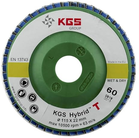 KGS HYBRID T Dischi lamellari ø115 - Asse-22 - grana 120 nero