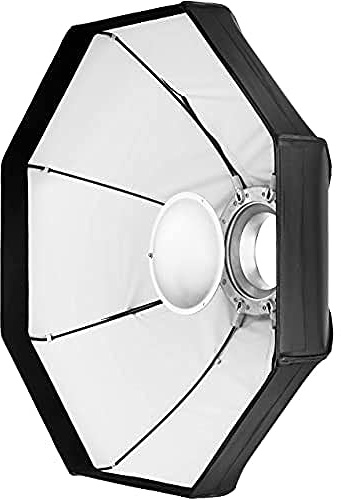 Rollei Profi Beauty Dish 80 cm - Faltbarer Beauty Dish mit Bowens Anschluss, 80 cm Durchmesser, für Personenfotografie (Portrait Fotografie) - Umbau zur Softbox möglich