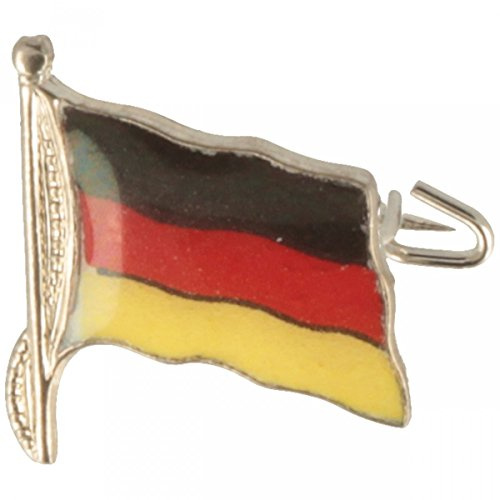 Breiter Hutanstecker Hutabzeichen Hutschmuck Anstecker Deutschland Fahne aus Messing – 1,5 x 1,5 cm