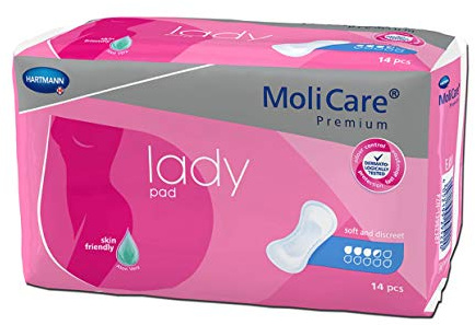 MoliCare Premium lady pad, Inkontinenz-Einlage für Frauen bei Blasenschwäche, Aloe Vera, 3,5 Tropfen, 12x14 Stück - Vorratspackung