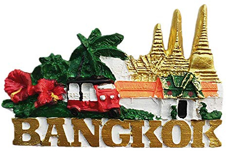 Bangkok Thailand 3D-Kühlschrankmagnet, Souvenir, Geschenk-Kollektion, Heim- und Küchendekoration, magnetischer Aufkleber, Bangkok, Thailand, Kühlschrankmagnet