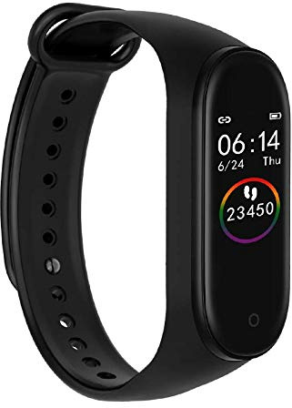 ITAL Pulsera de Actividad M4 / Smartband Inteligente con Pantalla Táctil a Color de 0,96 / Gadget Deportivo de Muñeca Cuenta Pasos, Calorías, Distancia, Sueño, Pulsómetro (Negro)