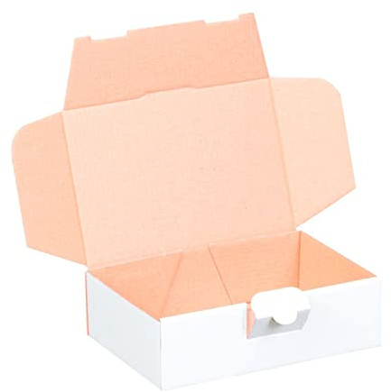 smiley pack Maxibriefkarton DIN A6 160 x 110 x 50 mm weiß 25 Stück | Stabiler Versandkarton mit Steckverschluss – passend für DHL Maxibrief, Warensendung & Büchersendung